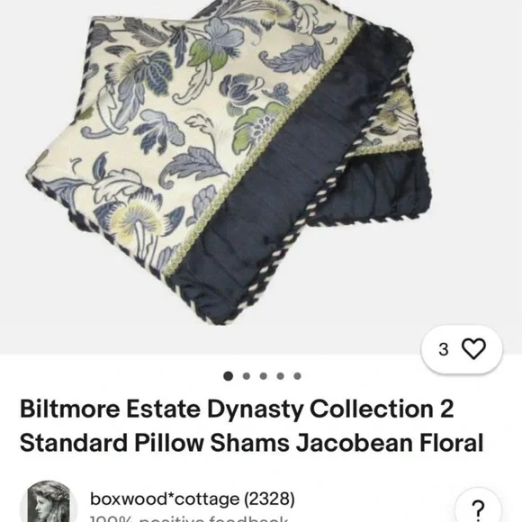 Elegant Floral Duvet Cover Set in Blue and Green; used for two months.